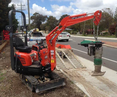 Hire our mini excavator